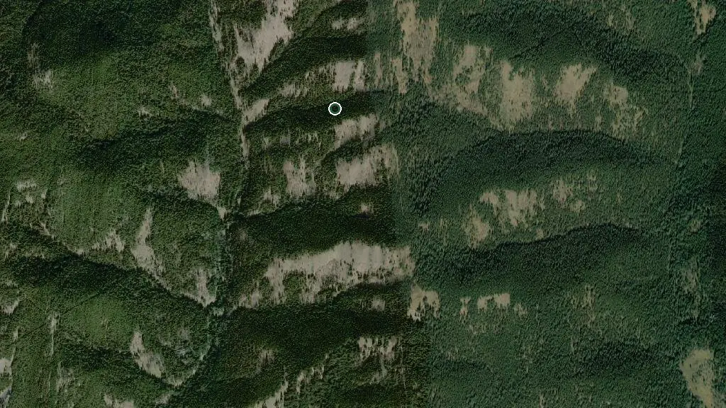 Aerial view of Bob Creek Wildland Provincial Park and surroundings