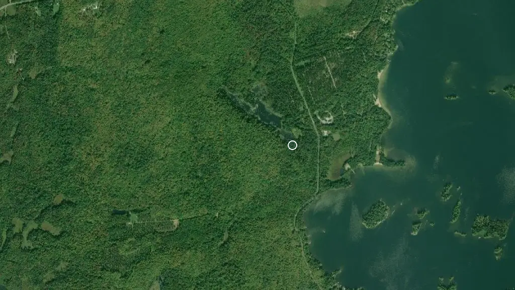 Aerial view of Mikisew Provincial Park and surroundings