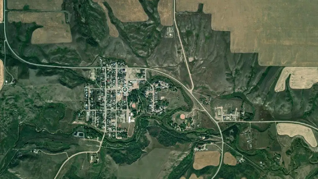 Aerial view of Carbon Main Campground and surroundings