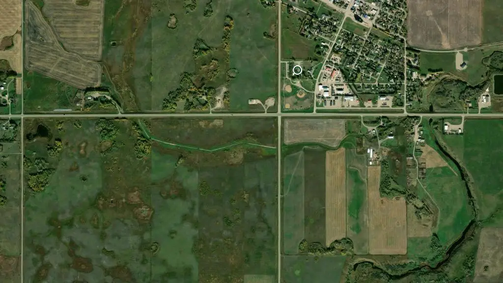 Aerial view of Heritage Park Campground  and surroundings