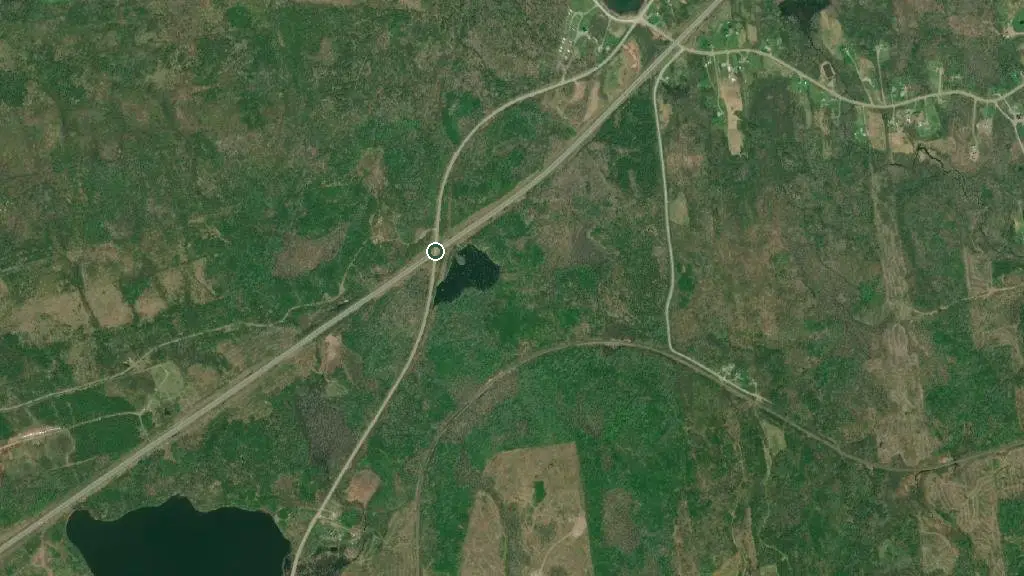 Aerial view of Linwood Harbour Campground and surroundings