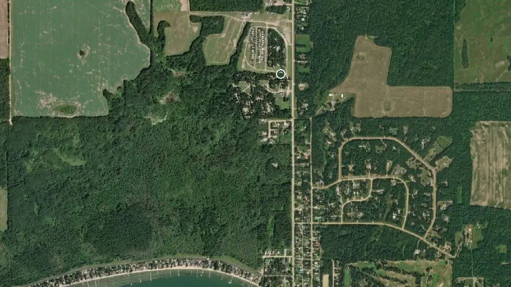 Aerial view of Hilah Ayers Wilderness RV Park and surroundings