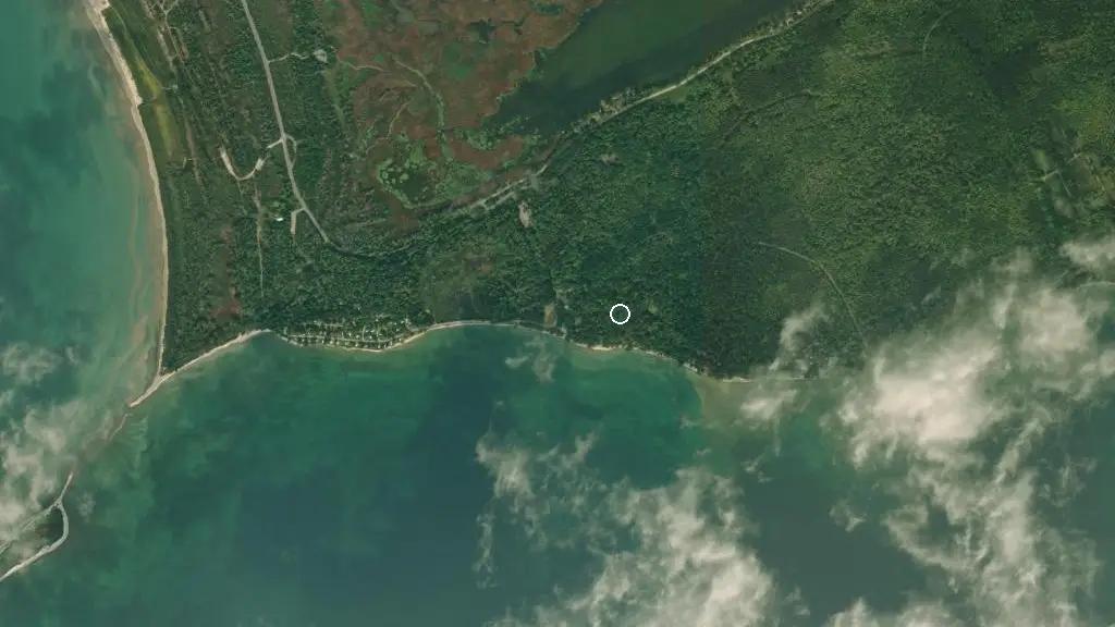 Aerial view of Presqu'ile Park - Riverside Campground and surroundings