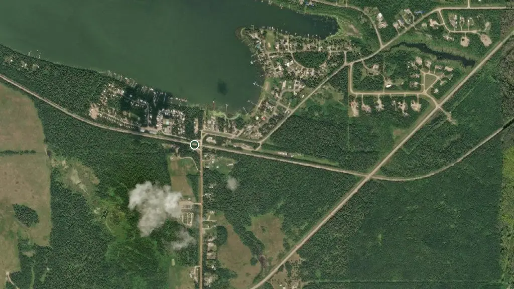 Aerial view of Shoreline Shore Resort and surroundings