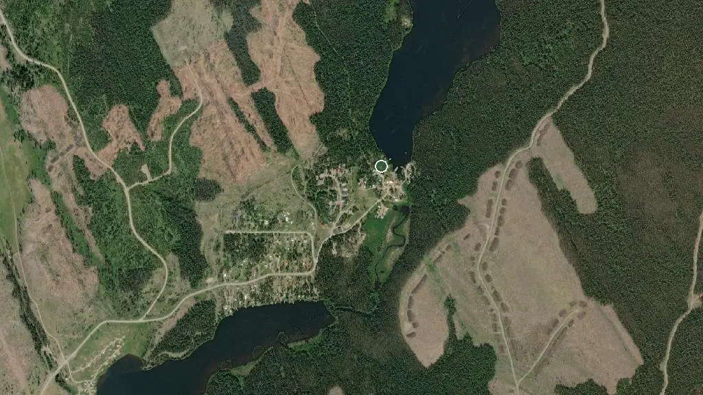 Aerial view of Mile High Resort and surroundings