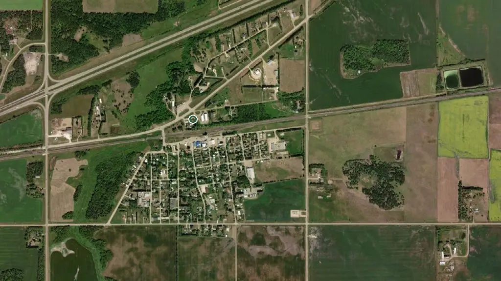 Aerial view of Manitoba Agricultural Museum & Campground and surroundings