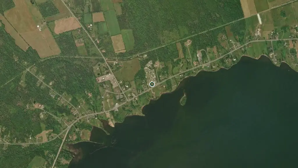 Aerial view of Birchwood Campground and surroundings