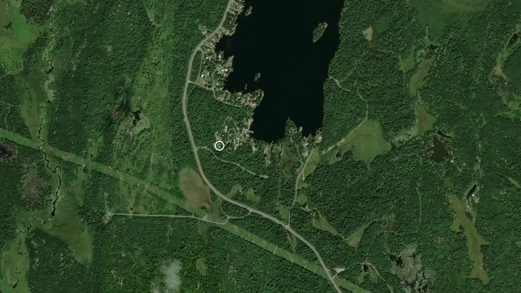 Aerial view of Ratter Lake Campground and surroundings