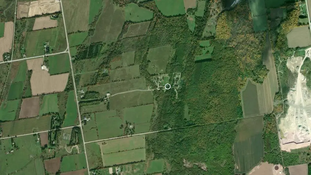 Aerial view of Owen Sound KOA Journey and surroundings