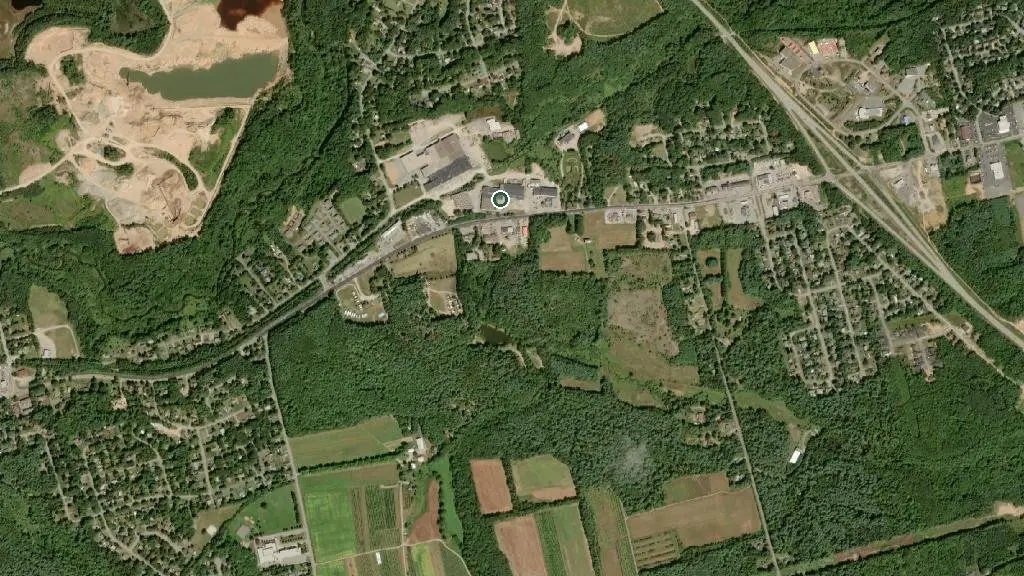 Aerial view of Sherwood Forest Camping Park and surroundings