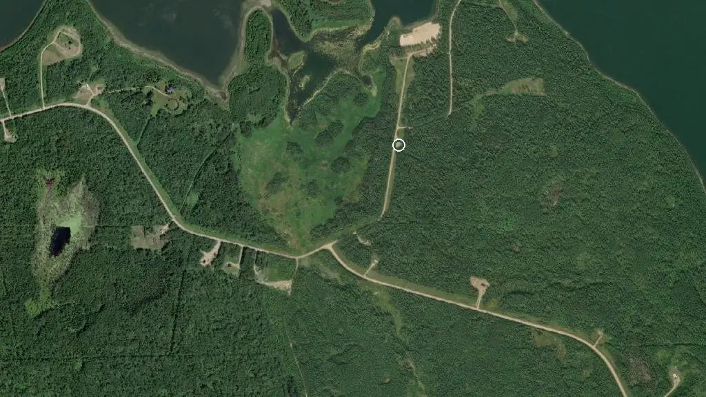Aerial view of Spruce Point Resort and surroundings