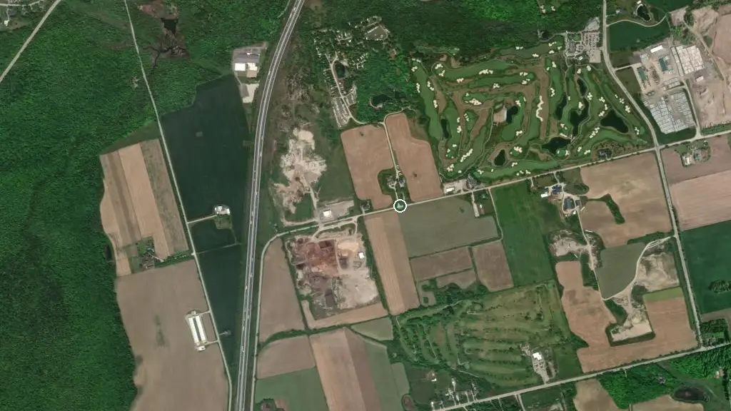 Aerial view of Whistle Bare Campground and surroundings