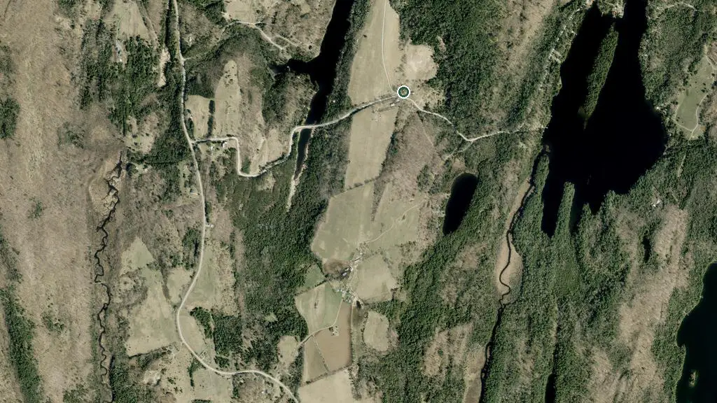 Aerial view of Snider's Tent And Trailer Park and surroundings