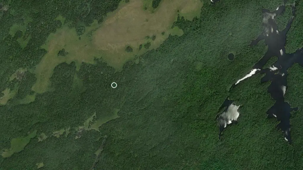 Aerial view of Quetico Provincial Park and surroundings