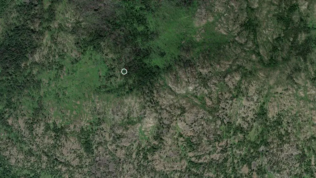 Aerial view of Syringa Provincial Park and surroundings
