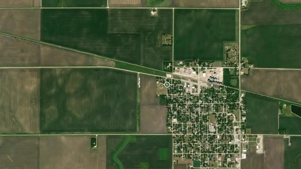 Aerial view of Pomeroy Campground and surroundings