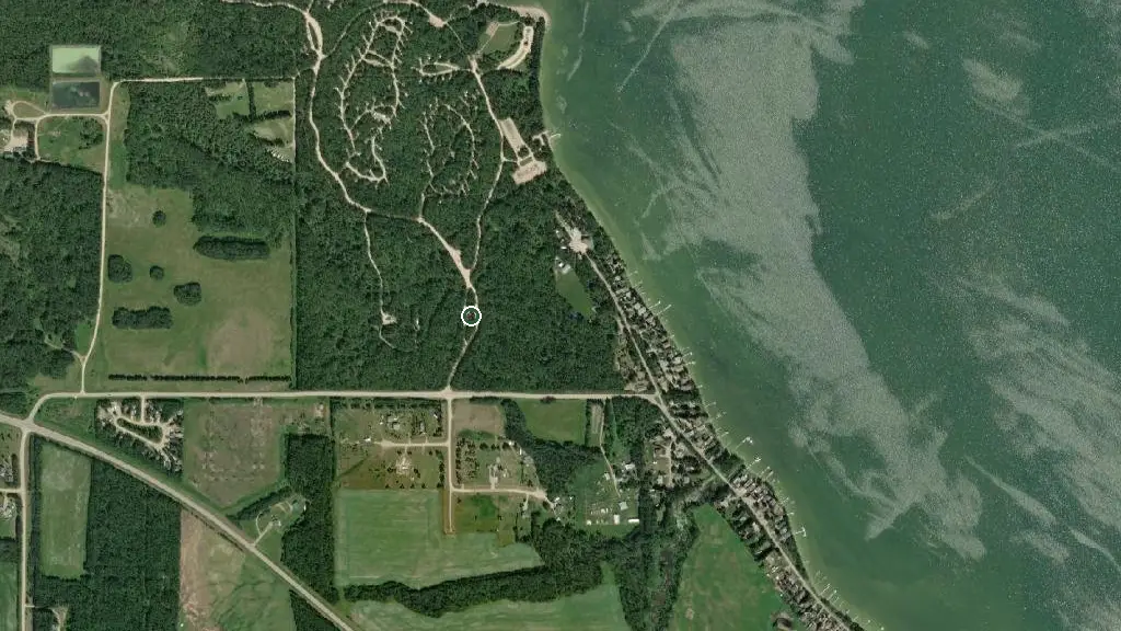 Aerial view of Camping Registration booth and surroundings