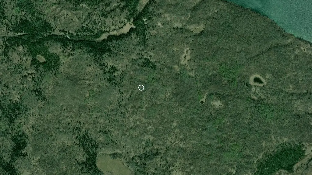 Aerial view of Makwa Lake Provincial Park and surroundings