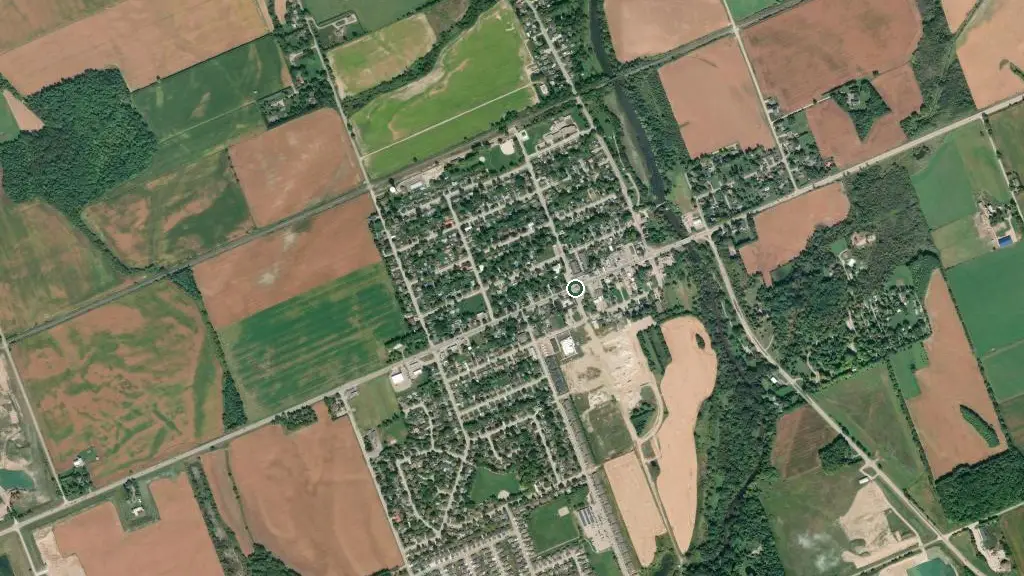 Aerial view of Maple Grove Christian Retreat Centre and surroundings