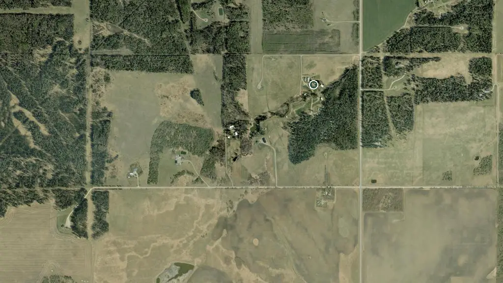Aerial view of Rainbow Ridge RV Park and surroundings