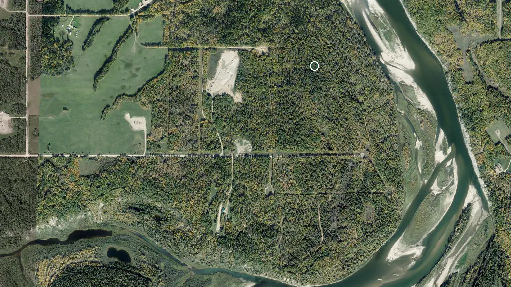 Aerial view of Eagle Point Provincial Park and surroundings