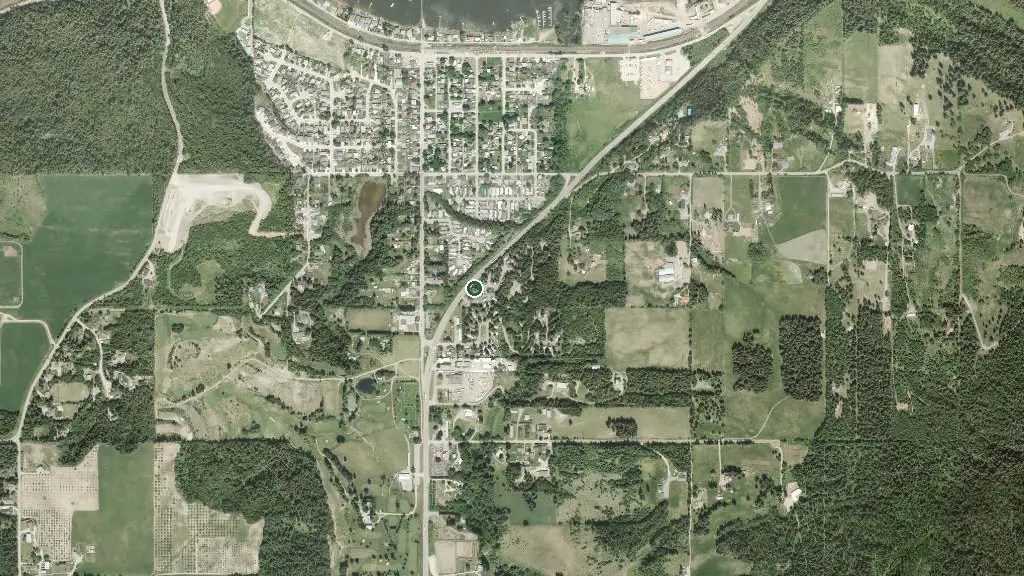 Aerial view of Hidden Valley Campground & RV Park and surroundings