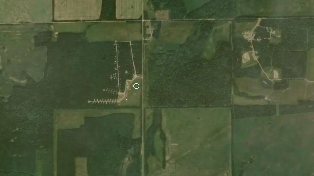 Aerial view of Cozy Creek Campground and surroundings