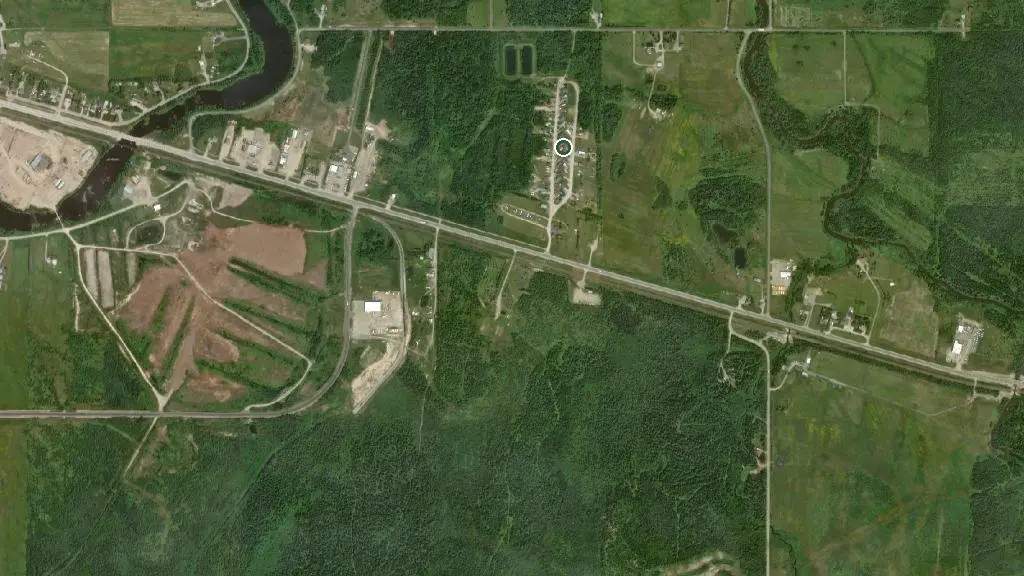 Aerial view of Melanie / Cecile's Campground and surroundings