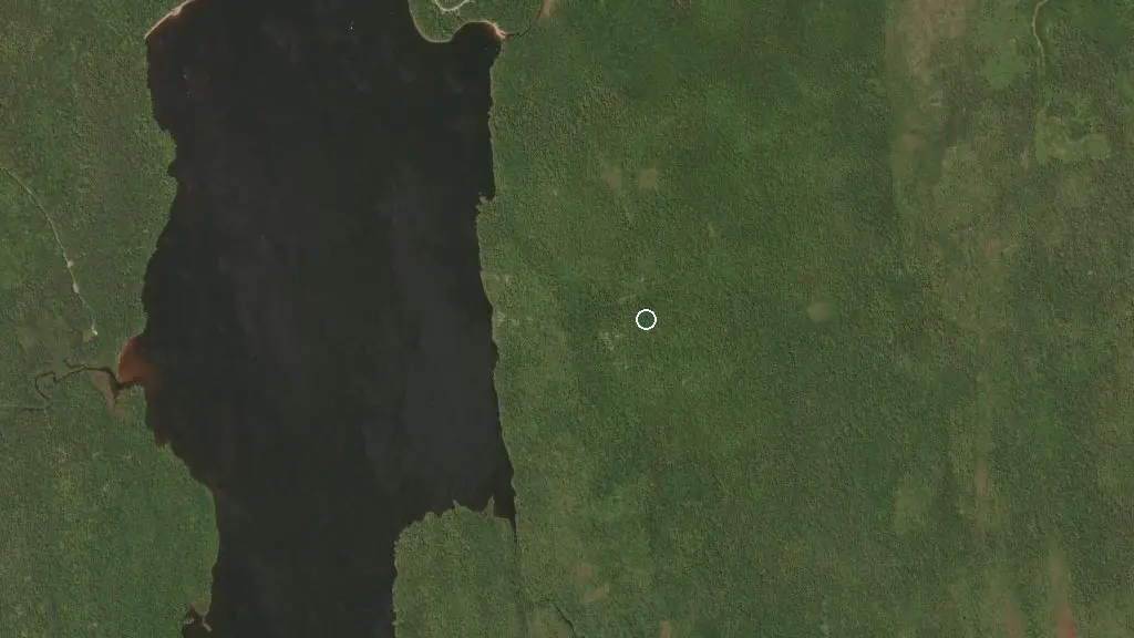 Aerial view of Dollar Lake Provincial Park and surroundings