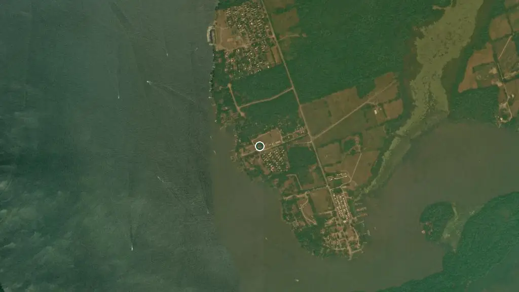 Aerial view of Camp Fisherman and surroundings