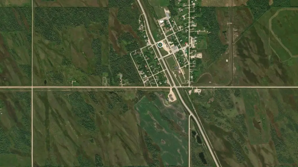 Aerial view of Watchorn Provincial Recreation Park and surroundings