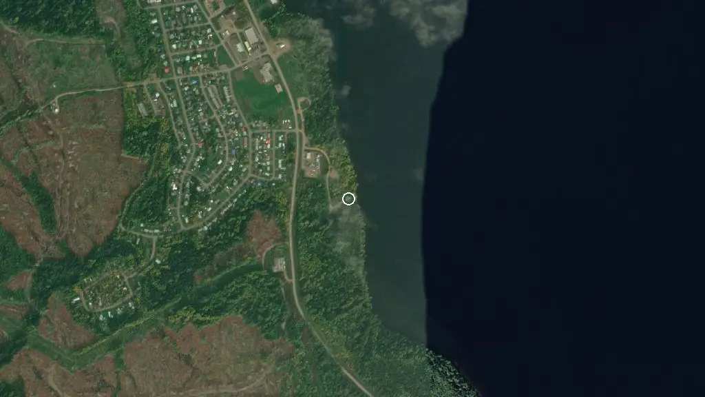 Aerial view of New Beach and surroundings