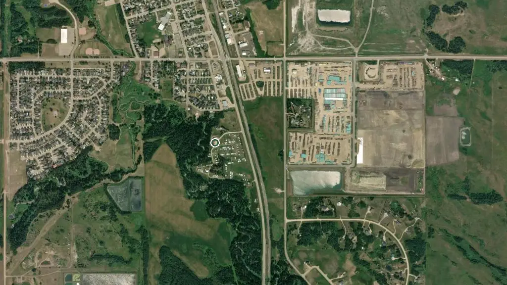 Aerial view of Pipestone Motel, RV Park & Storage and surroundings