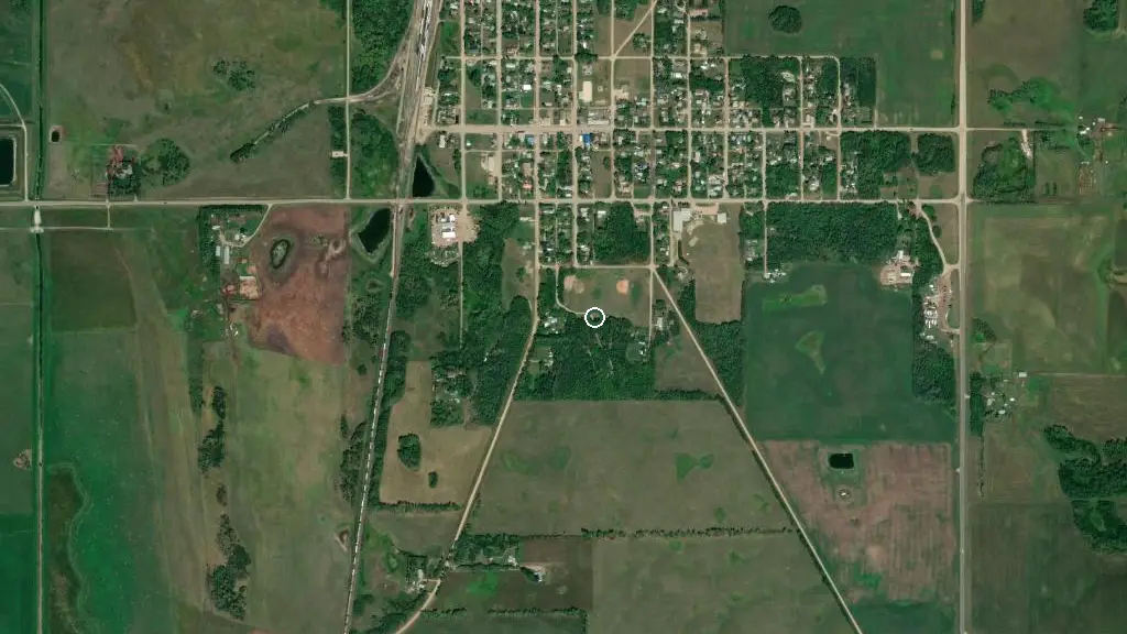 Aerial view of Mirror Campground and surroundings