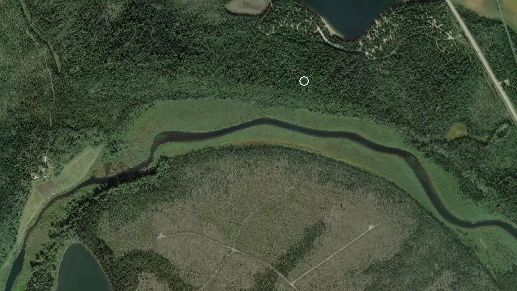 Aerial view of Crooked River Provincial Park and surroundings