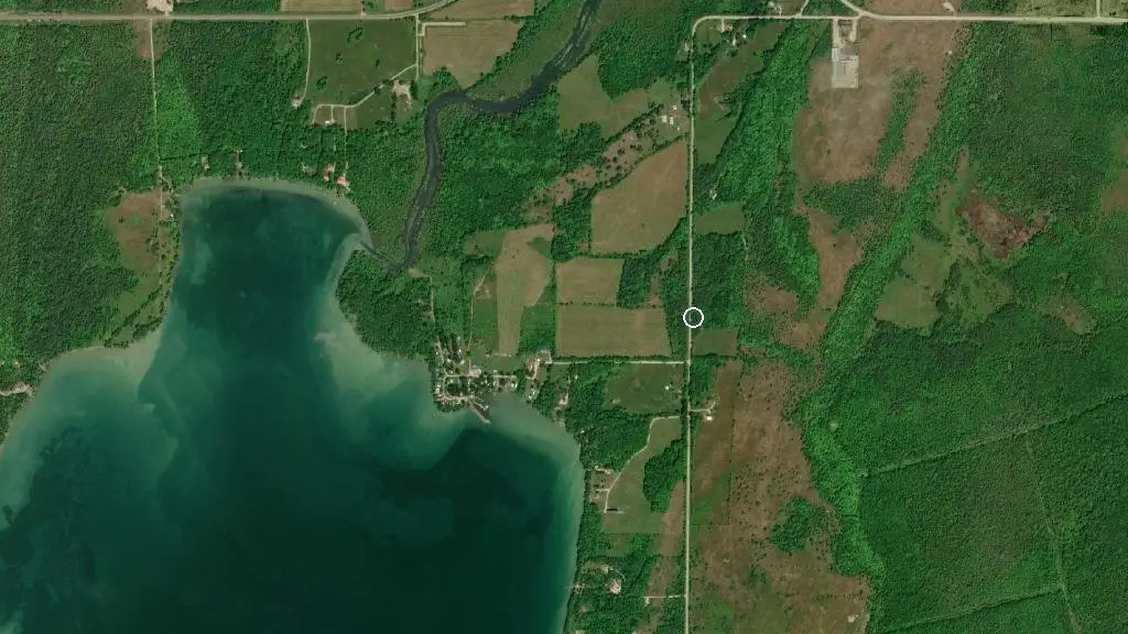 Aerial view of Norm's Resort and surroundings