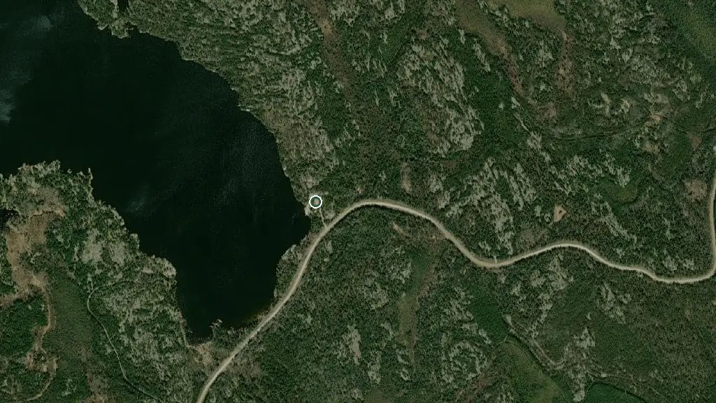 Aerial view of Nopiming Provincial Park - Shoe Lake Campground and surroundings