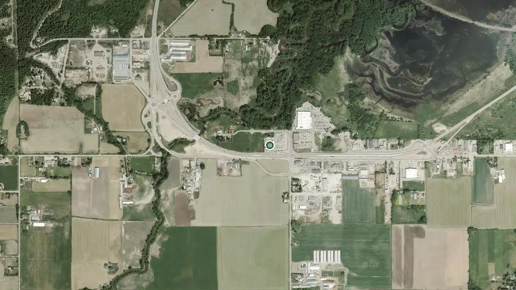 Aerial view of Country Camping Leisure Products and surroundings