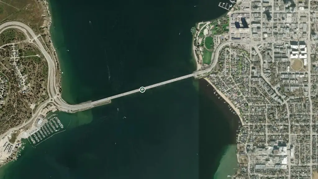 Aerial view of Gallagher Lake and surroundings