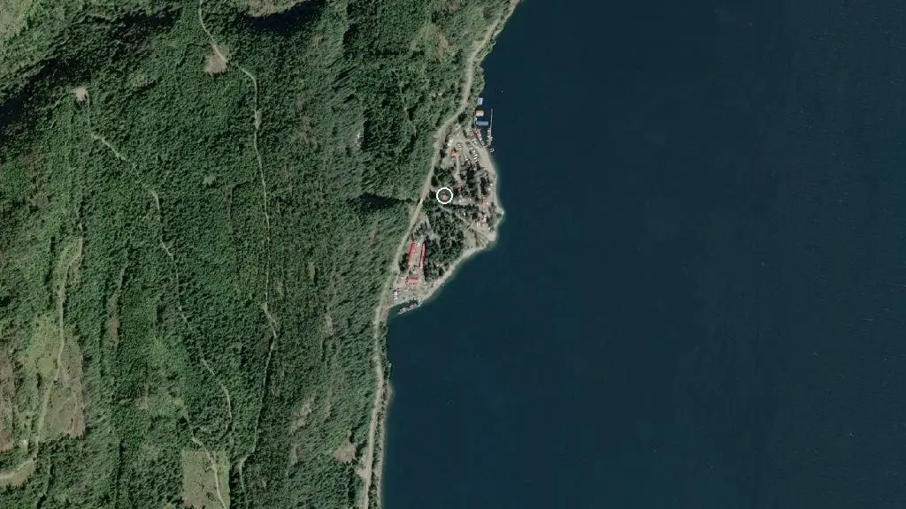 Aerial view of Woodbury Resort and Marina and surroundings