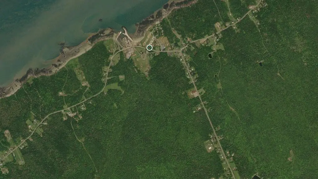 Aerial view of The Cove Oceanfront Campground and surroundings
