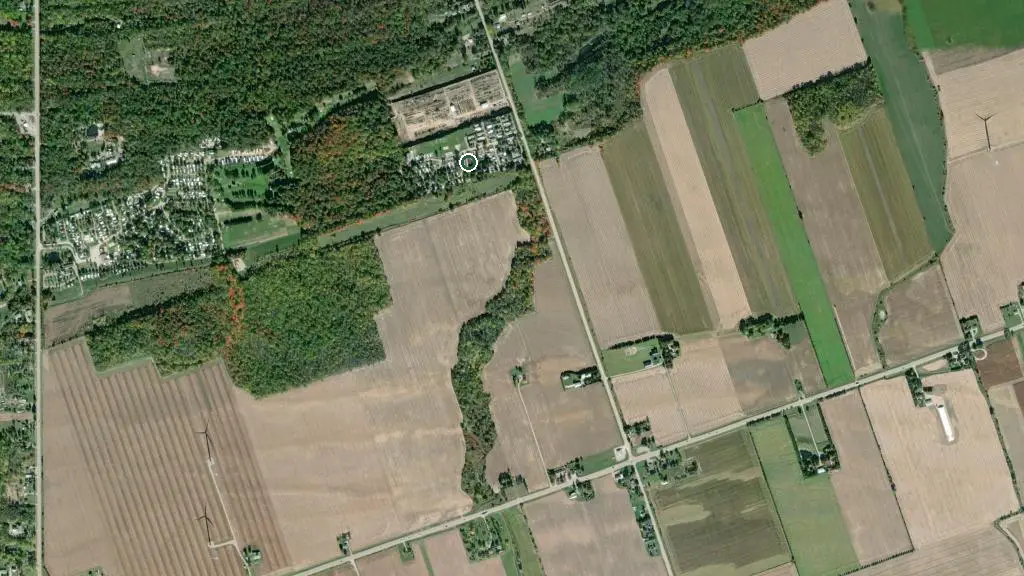 Aerial view of Woodhaven Leisure Resort and surroundings