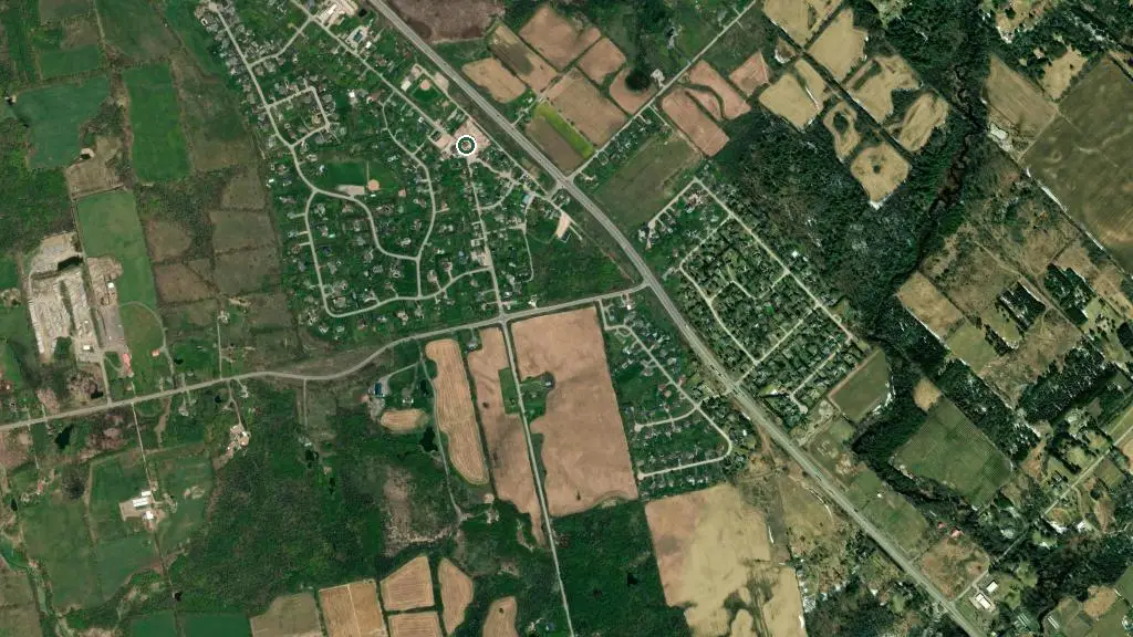 Aerial view of Park Model Living Inc. and surroundings