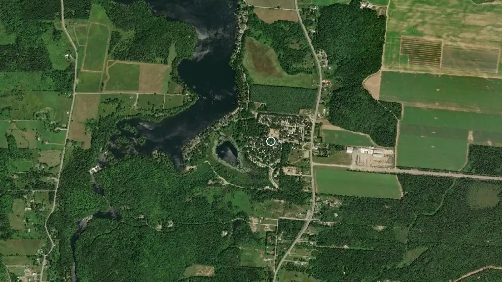 Aerial view of Camping au Petit Lac Simon and surroundings