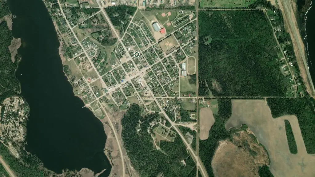 Aerial view of Big River Regional Park and surroundings