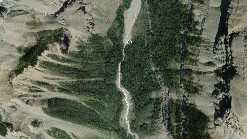 Aerial view of Whitehorn Campground and surroundings