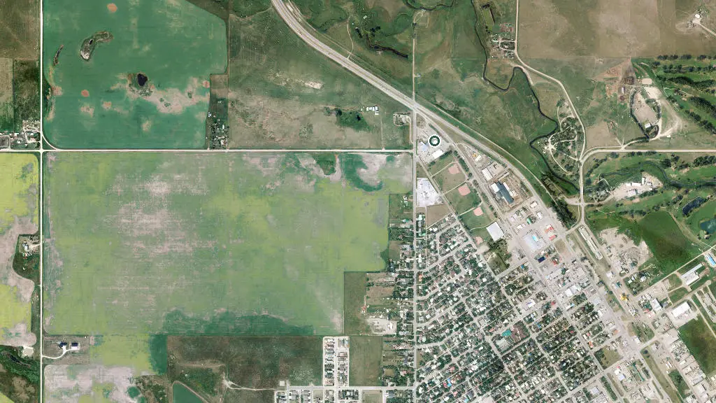 Aerial view of Flying J - Nanton and surroundings