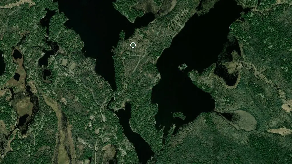 Aerial view of Red Maple Campground and surroundings