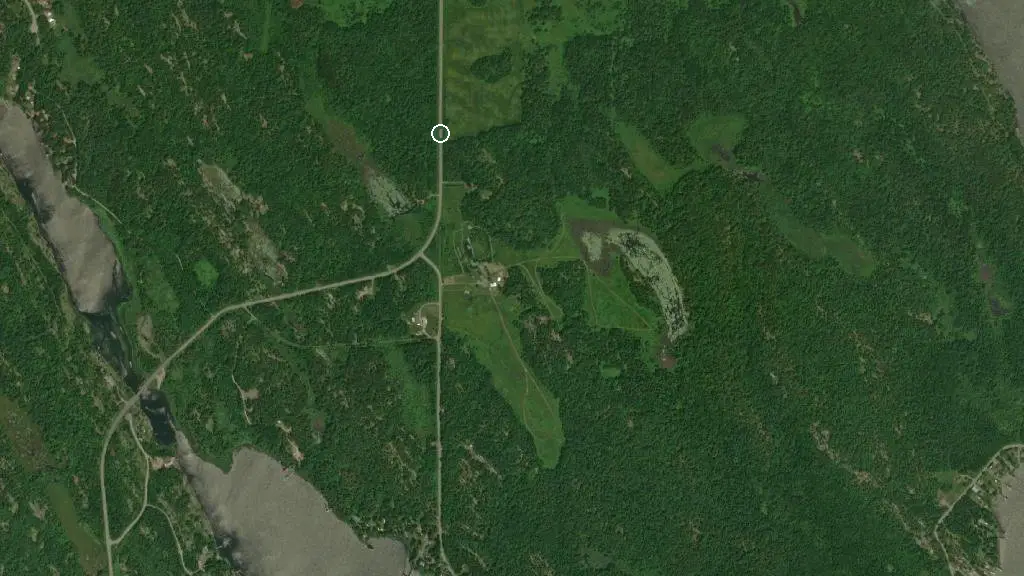 Aerial view of Sportsman's Tent & Trailer Park and surroundings