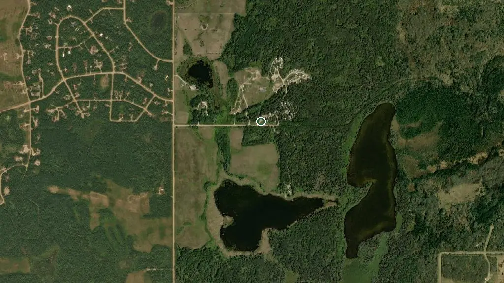 Aerial view of Onanole RV Park & Campground and surroundings